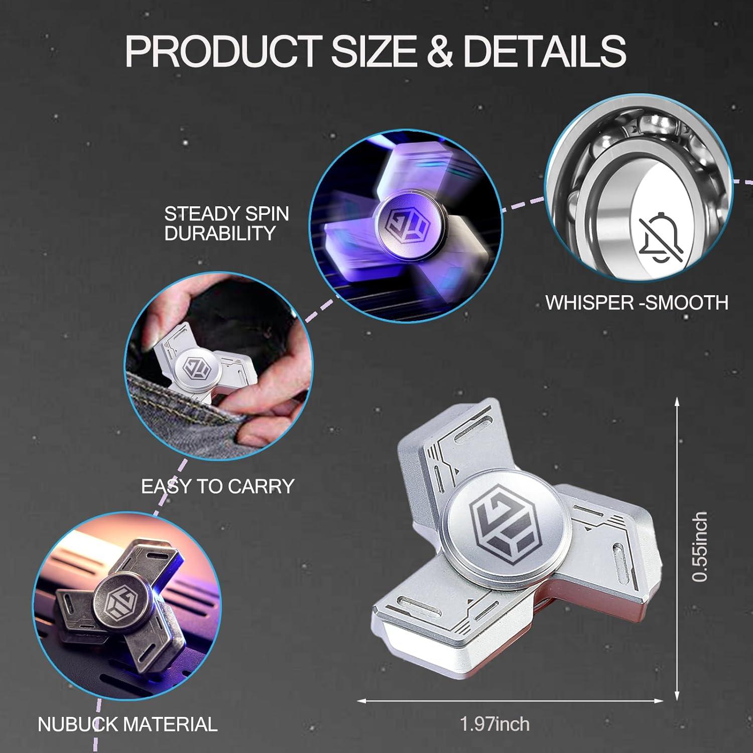 Spinner Fidget de Metal Berotok Mini Silencioso para Adultos