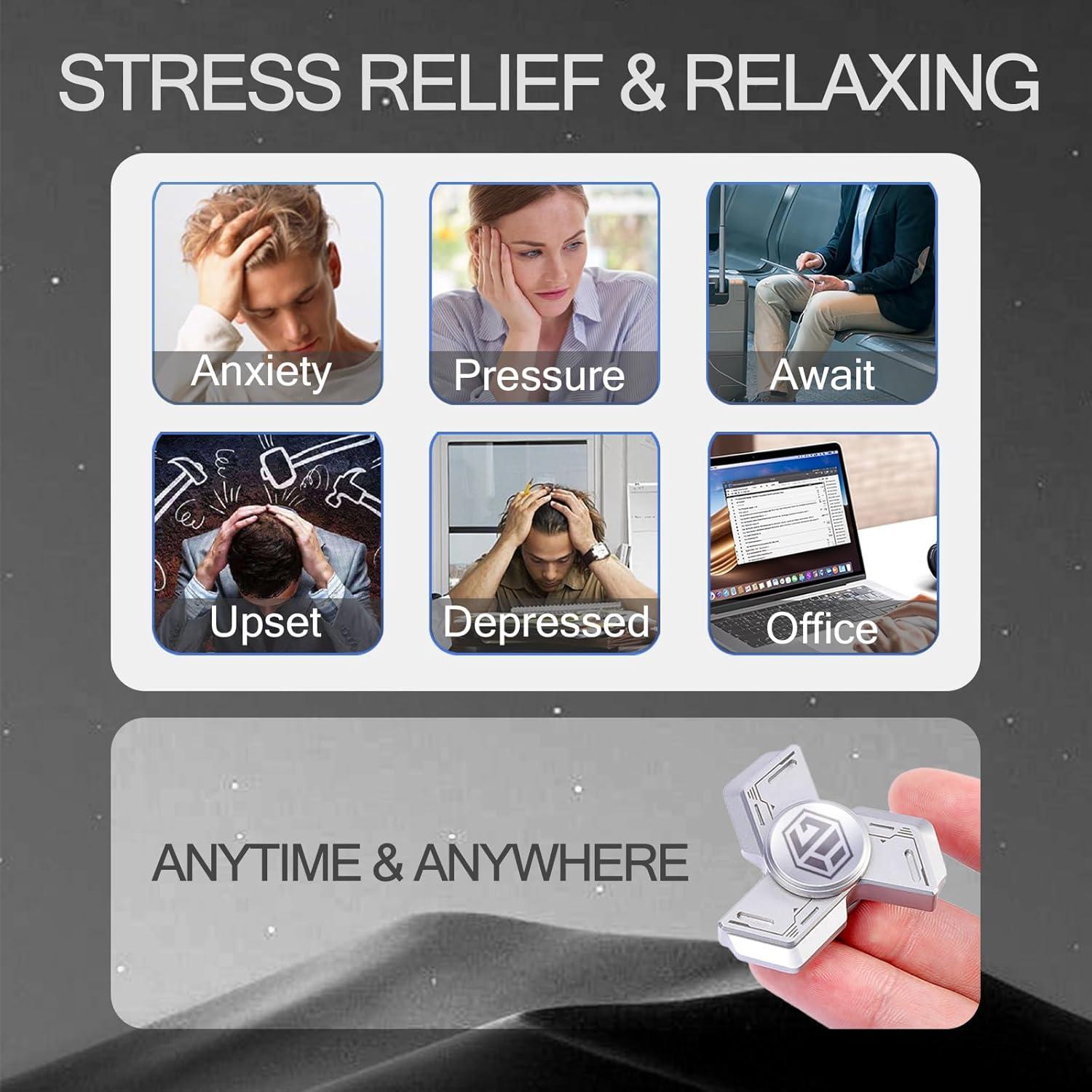 Spinner Fidget de Metal Berotok Mini Silencioso para Adultos