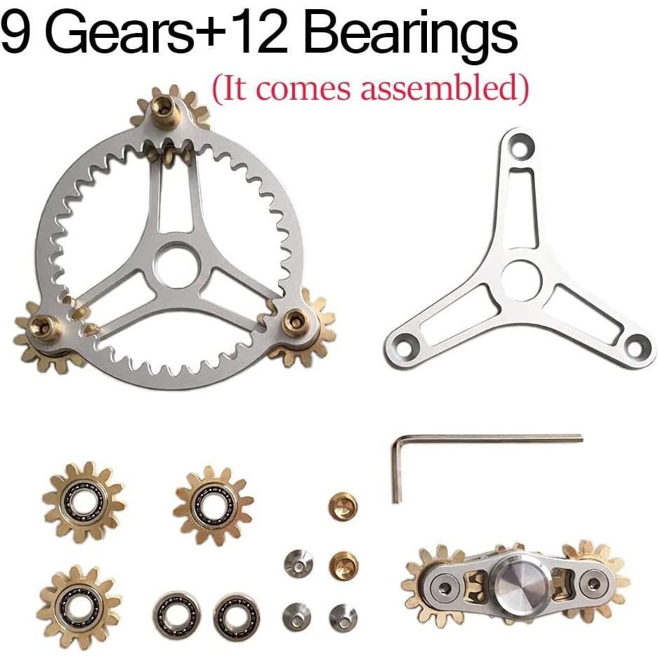 Spinner de Fidget Wewinn de Latón con Engranajes y 12 Rodamientos