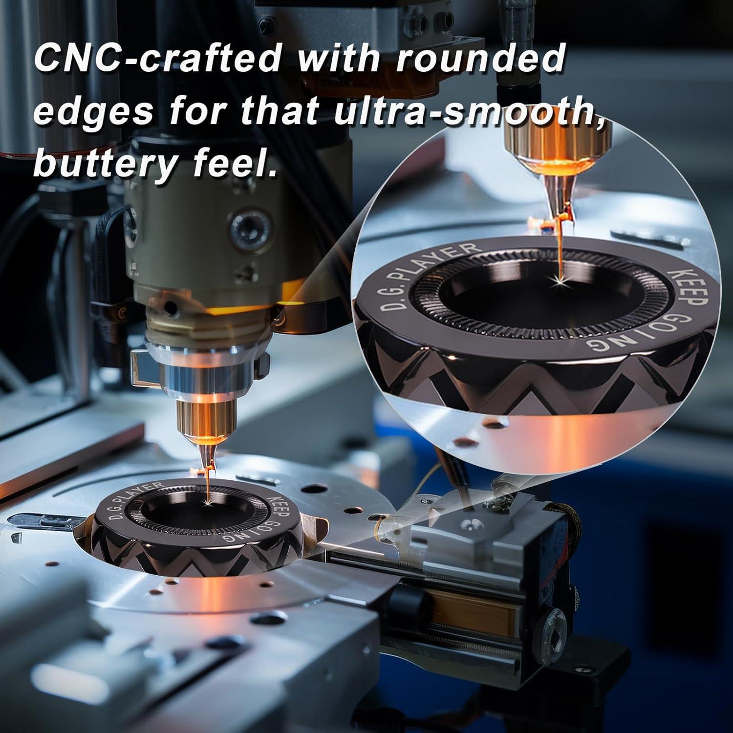 Anillo Giratorio Antiestrés D.G.PLAYER Negro Ajustable 3.5cm