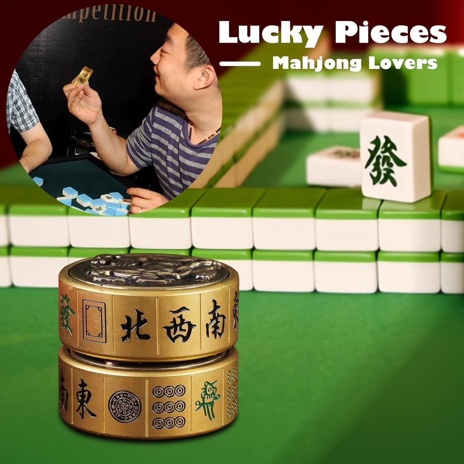 Spinner de Estrés de Latón Mahjong - Juguete de Escritorio