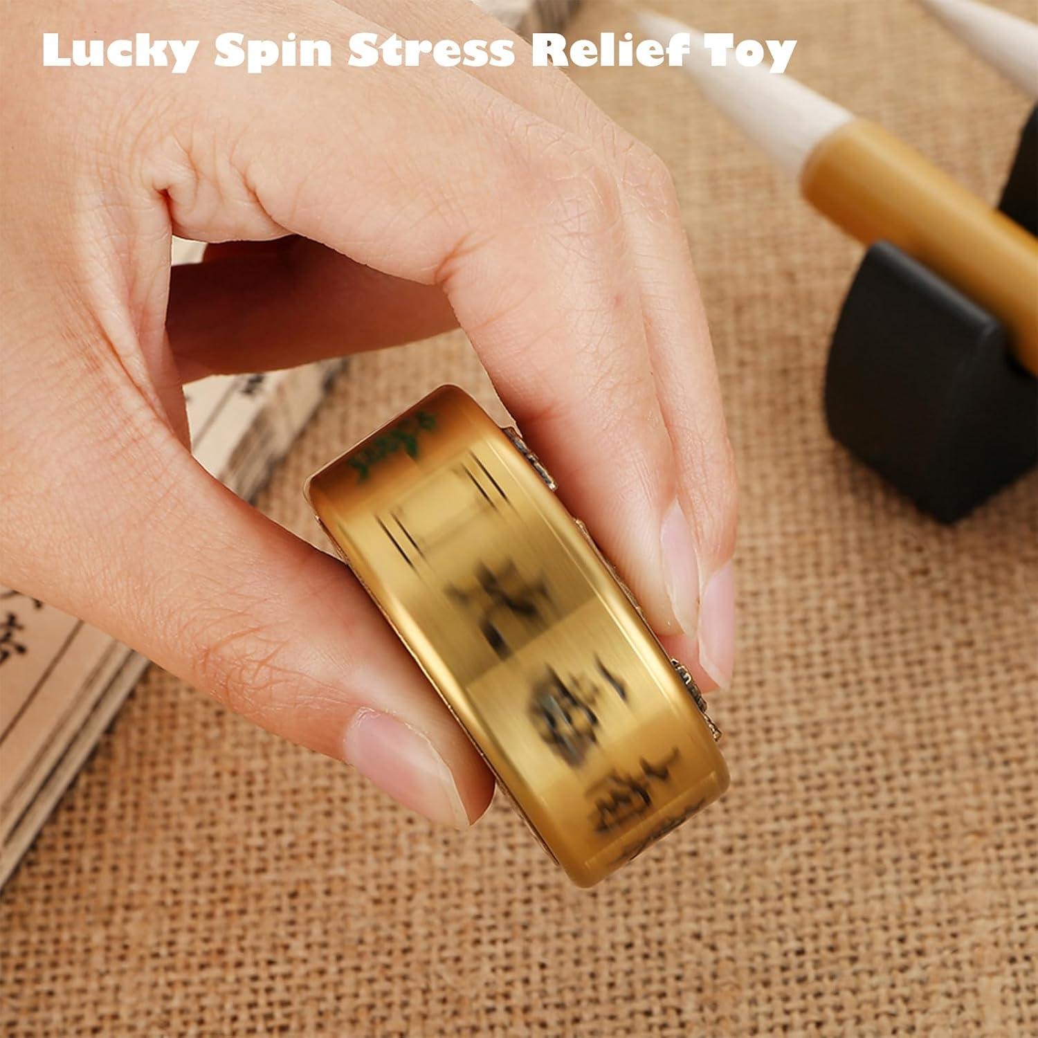 Spinner de Estrés de Latón Mahjong - Juguete de Escritorio