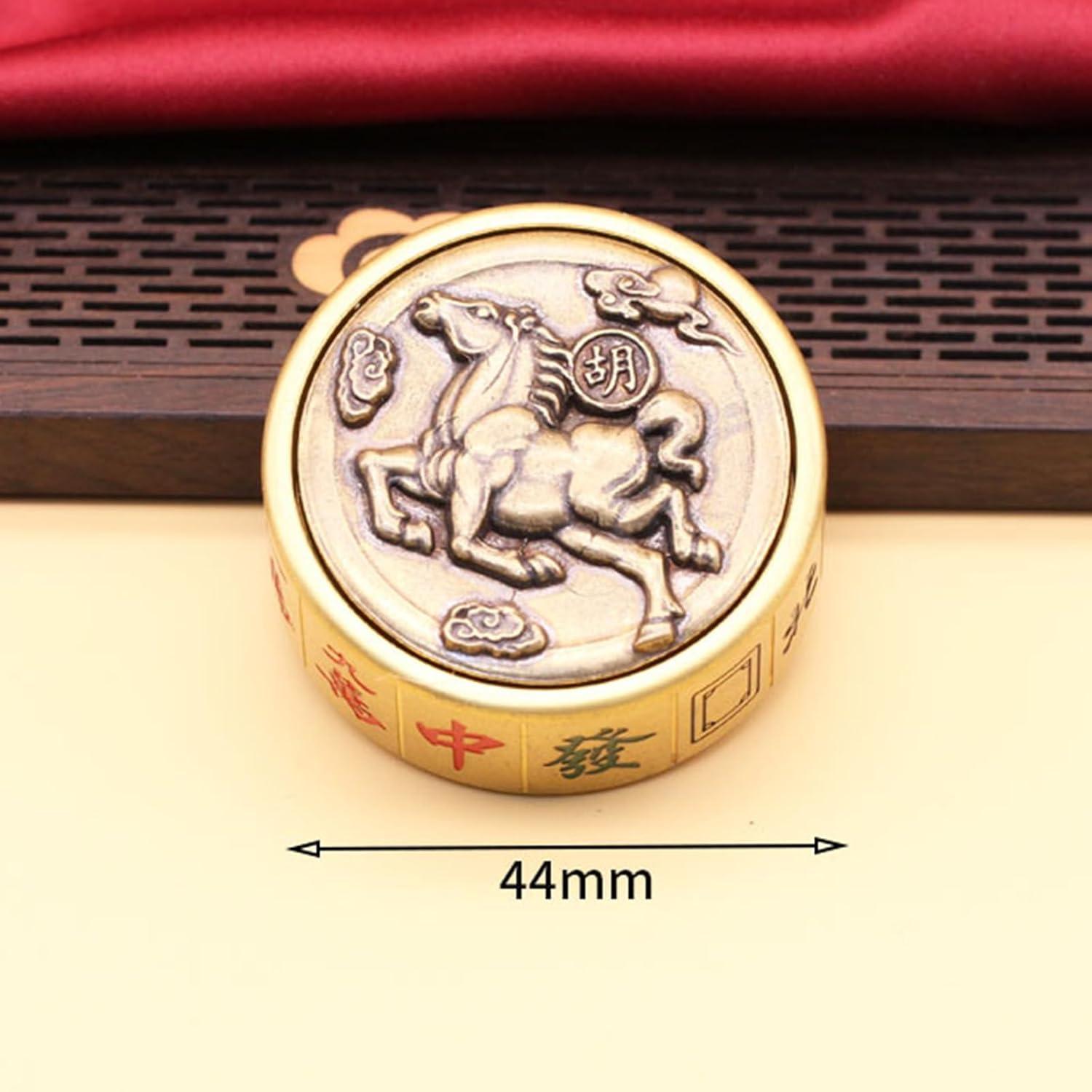 Spinner de Estrés de Latón Mahjong - Juguete de Escritorio