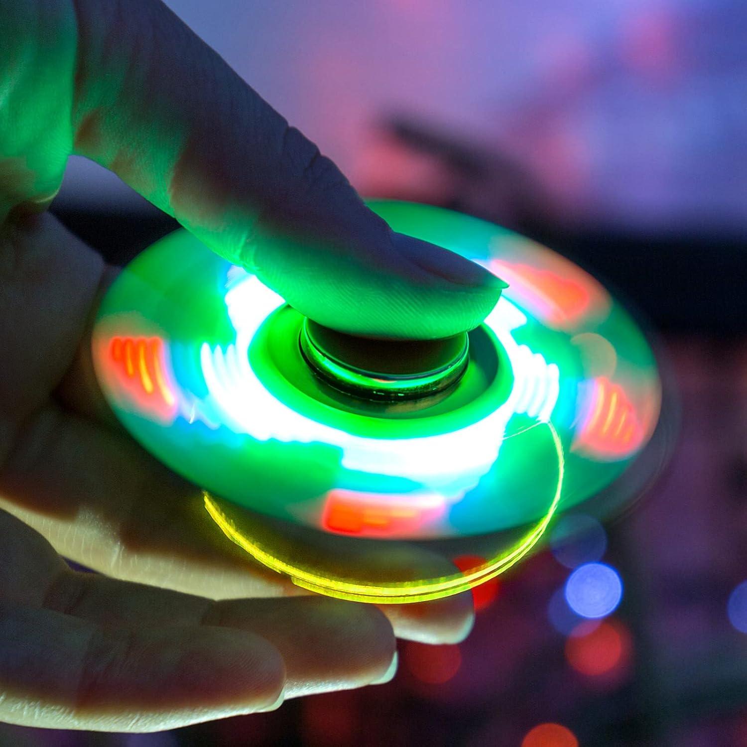 20 Spinners Fidget Iluminados Lewtemi 7.6 cm para Fiesta