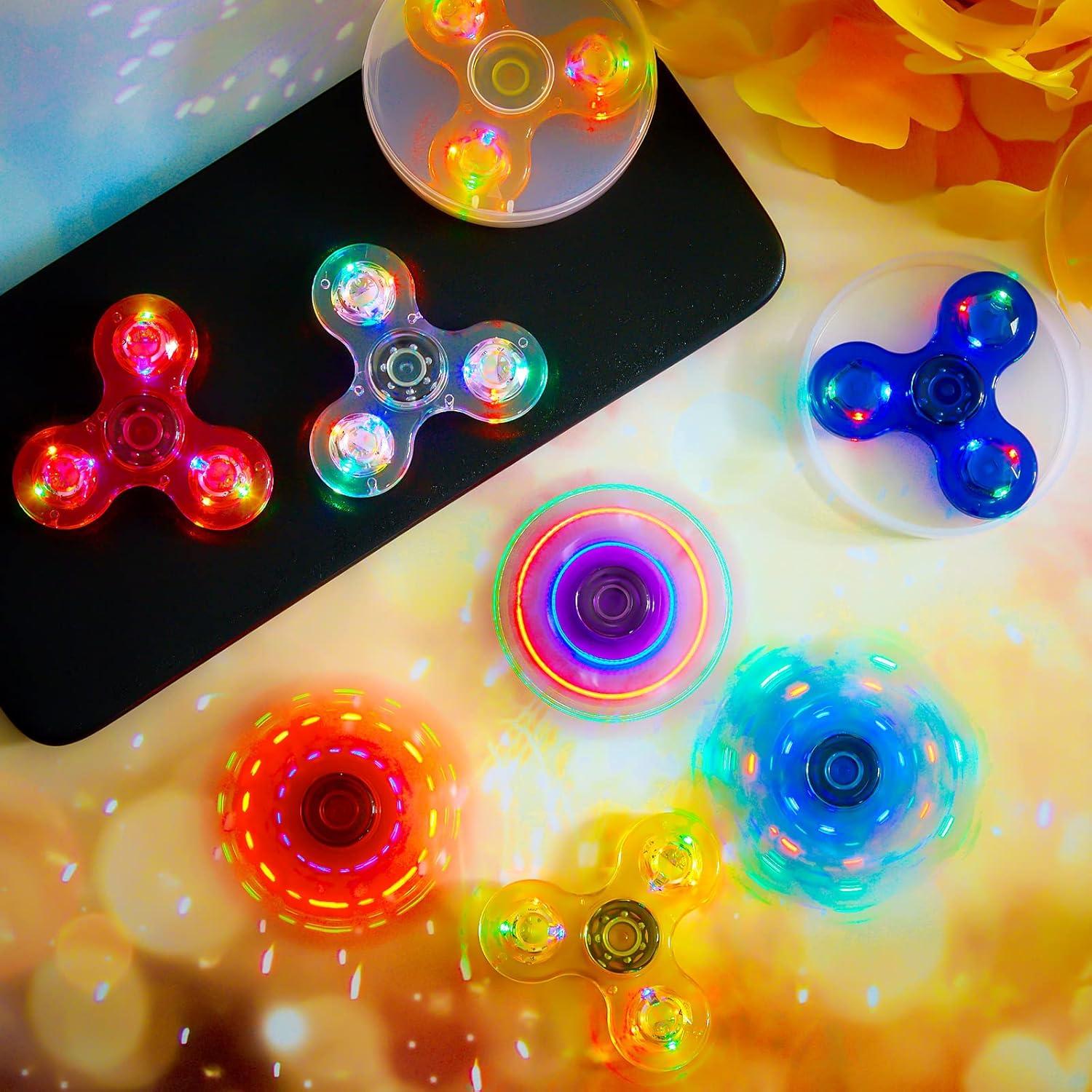20 Spinners Fidget Iluminados Lewtemi 7.6 cm para Fiesta