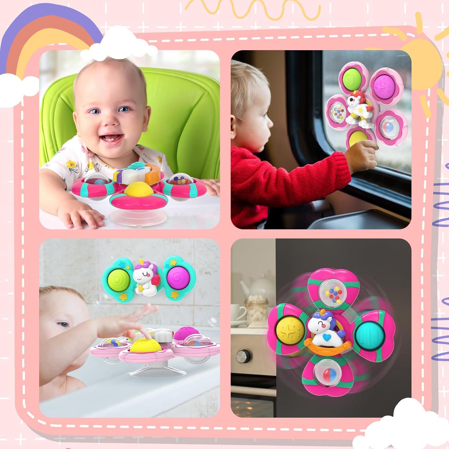 3 Juguetes Antiestrés para Bebés con Ventosa Seveclotree