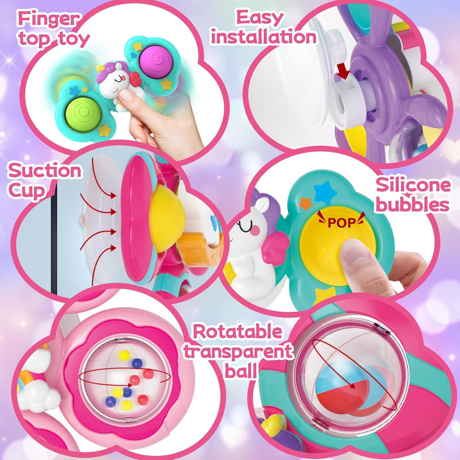 3 Juguetes Antiestrés para Bebés con Ventosa Seveclotree