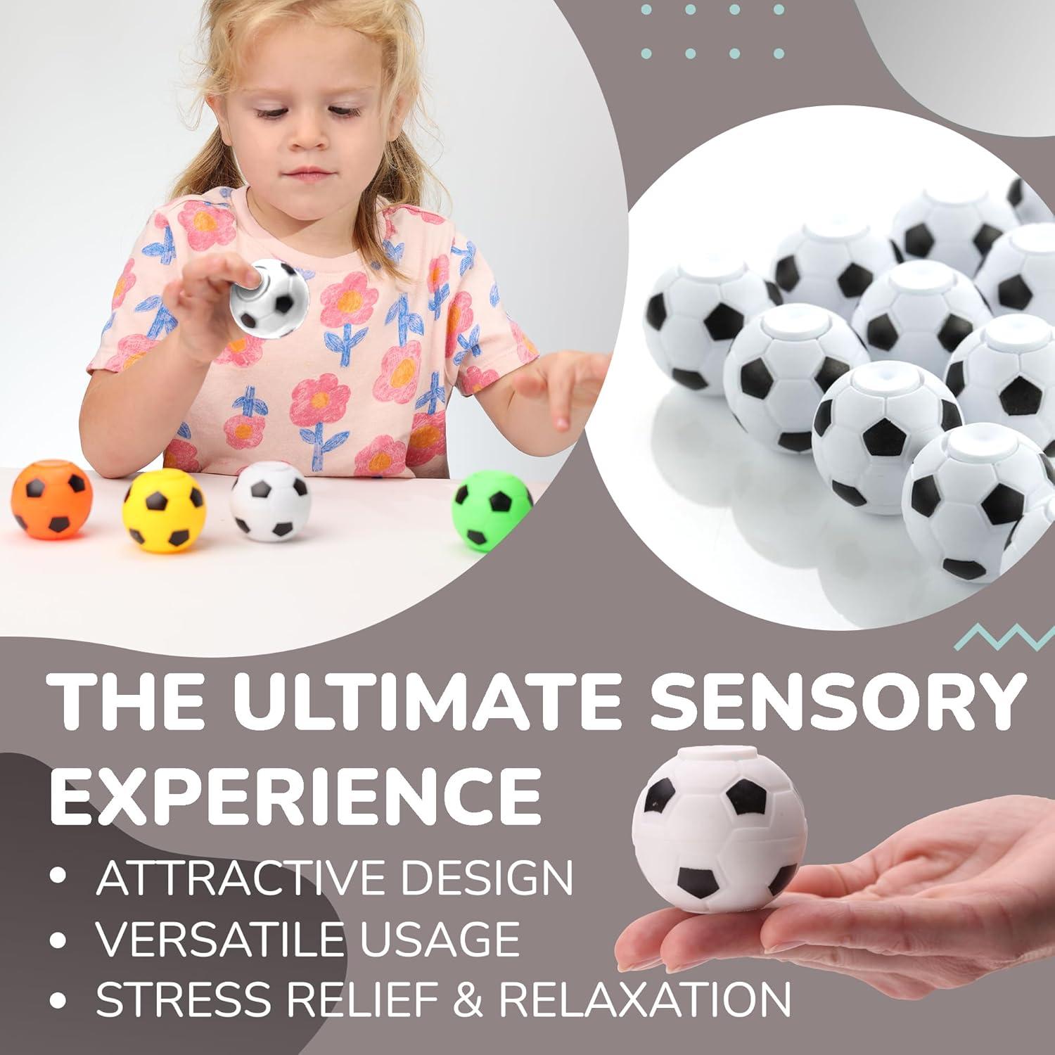 Pelotas Antiestrés de Fútbol Entervending - 12 Pcs - 5 cm