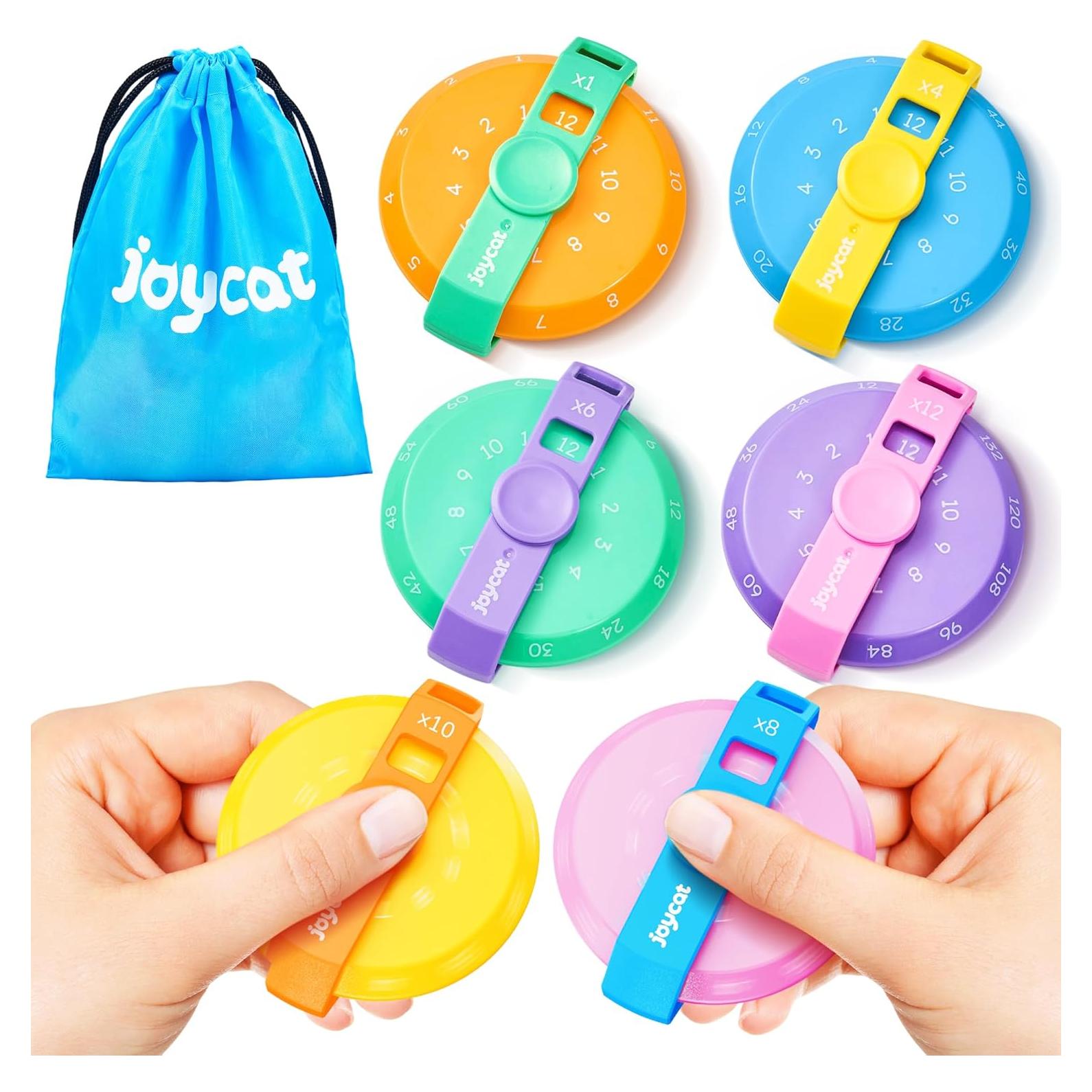 JoyCat Spinners Matemáticos 6 Pcs - Aprendizaje Multiplicación 1-12