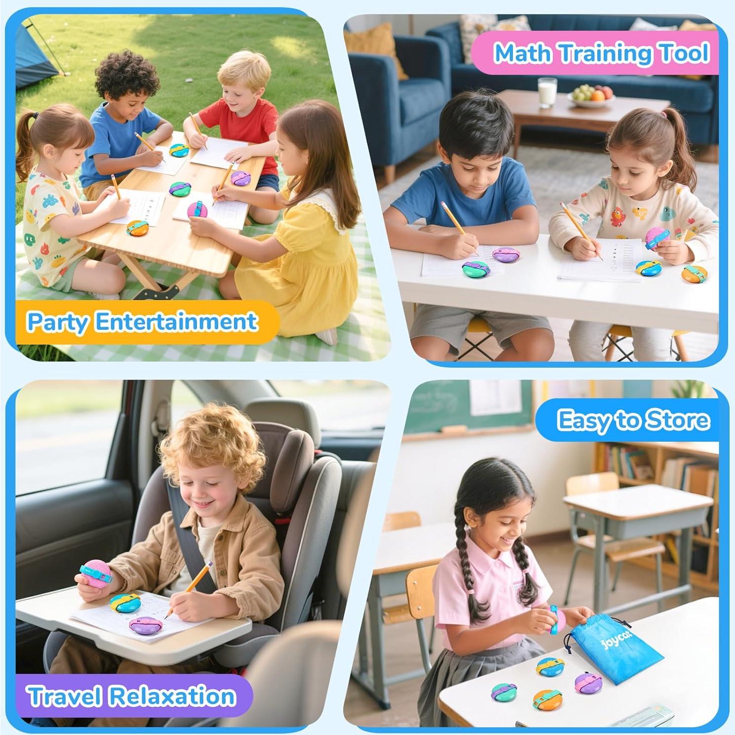 JoyCat Spinners Matemáticos 6 Pcs - Aprendizaje Multiplicación 1-12