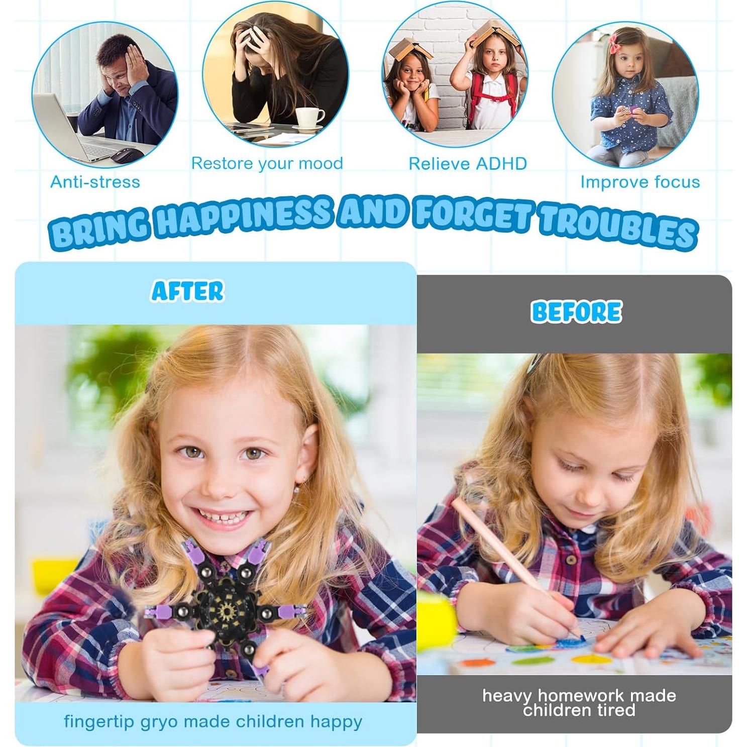 120 Juguetes de Dedo Giratorios Zhanmai - Alivio de Estrés