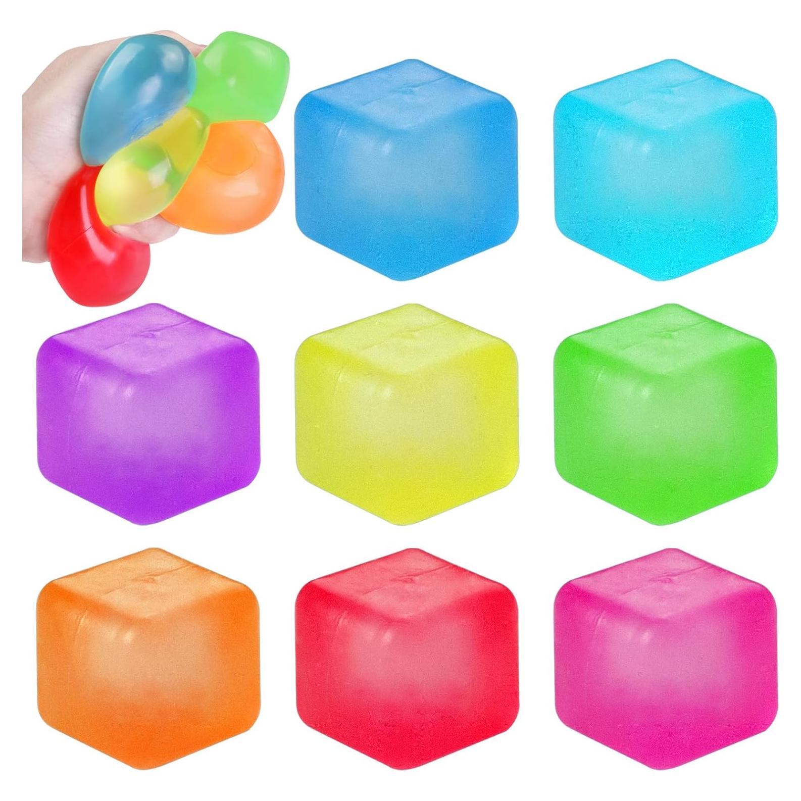 8 Cubos de Estrés DIYDEC 3.5cm Alivio de Ansiedad Colores Vivos