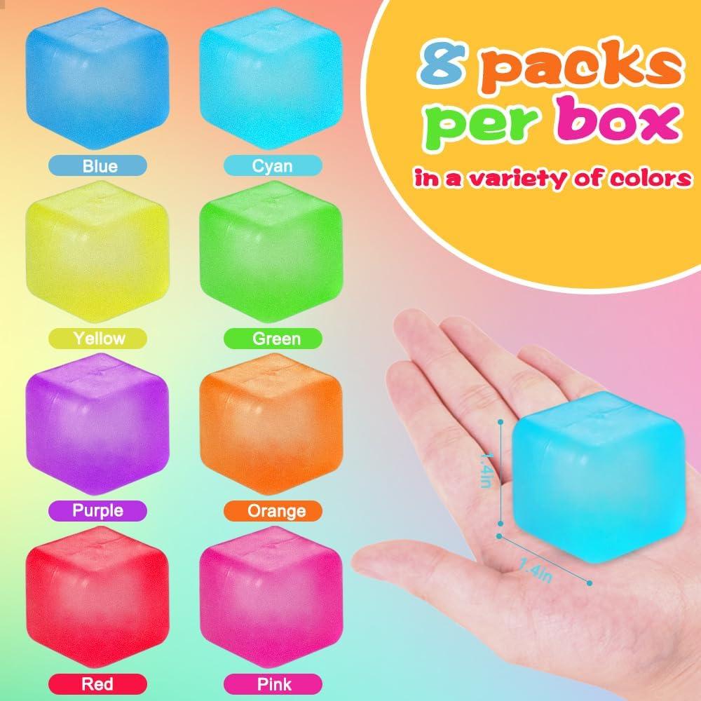 8 Cubos de Estrés DIYDEC 3.5cm Alivio de Ansiedad Colores Vivos