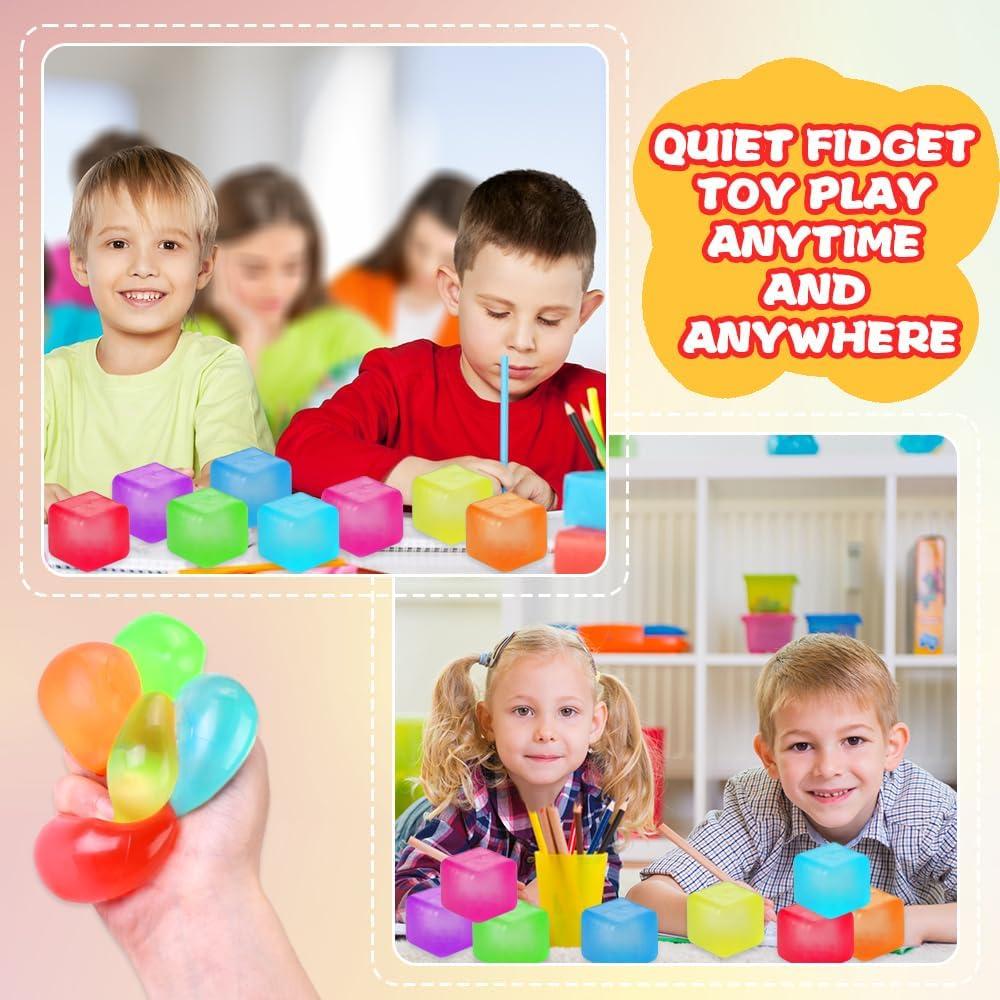 8 Cubos de Estrés DIYDEC 3.5cm Alivio de Ansiedad Colores Vivos