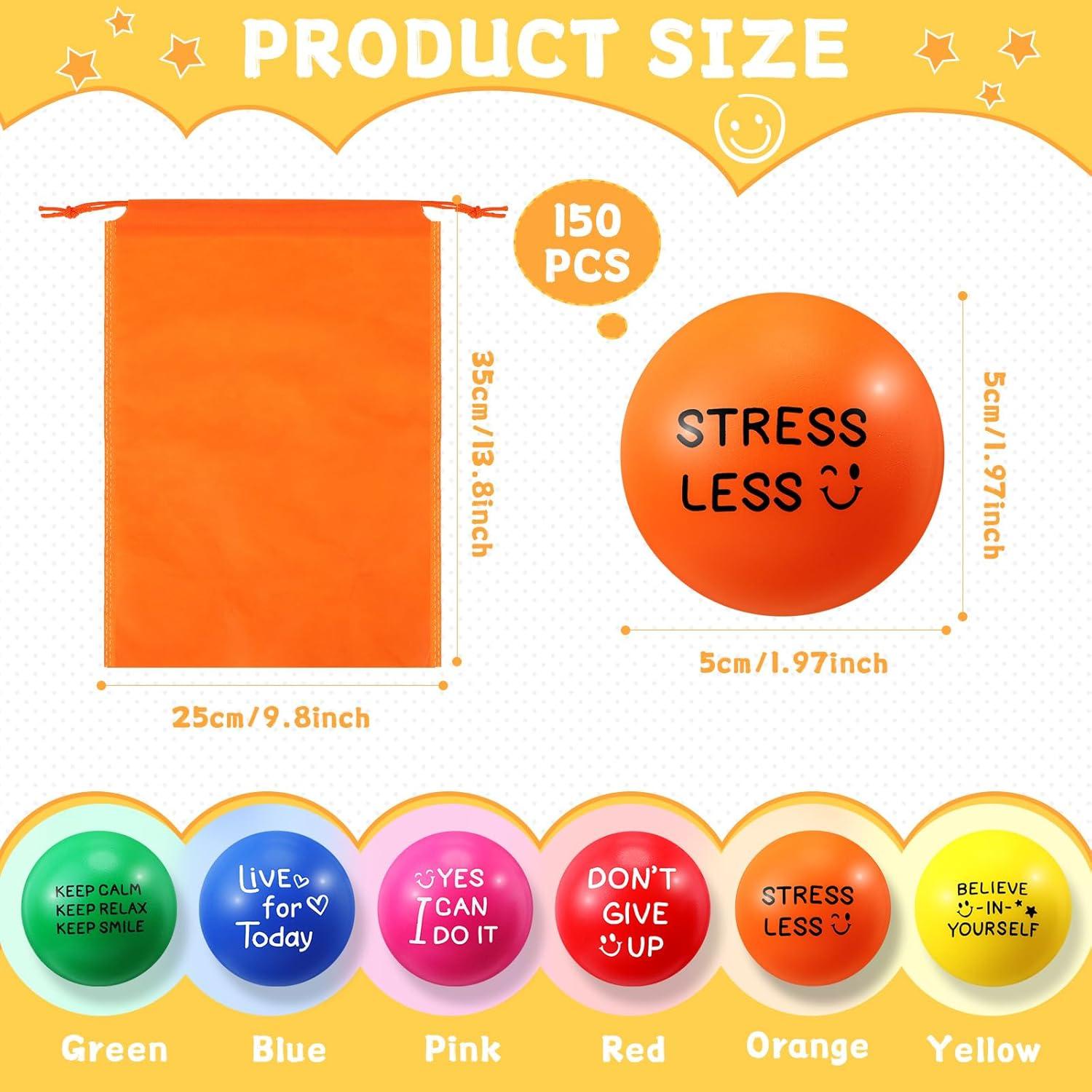 150 Pelotas de Estrés Motivacionales Jenaai - Alivio de Ansiedad