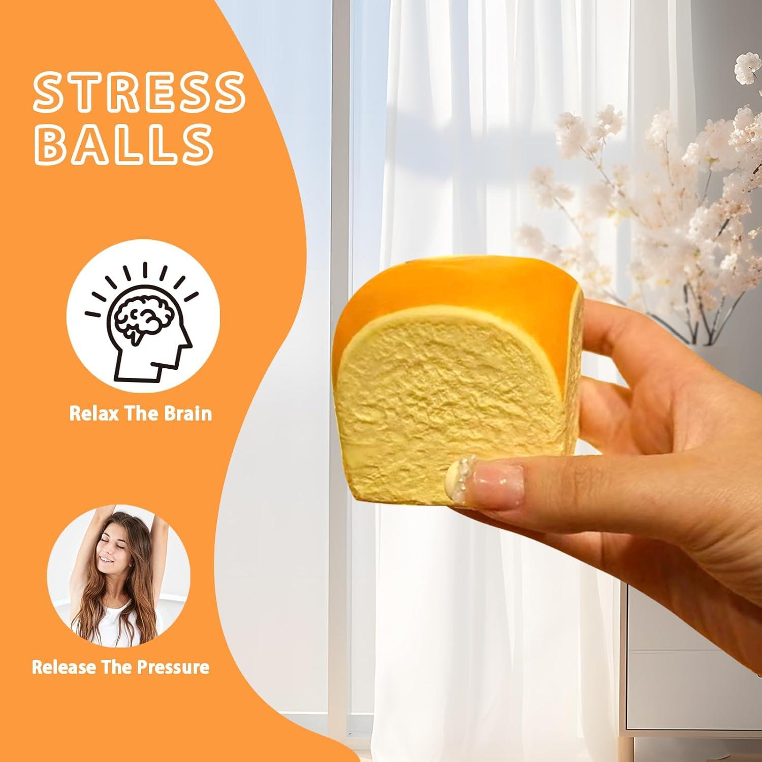 Pelotas Antiestrés Squishy Fajiabaodian, 2 Piezas Pan Hawaiano