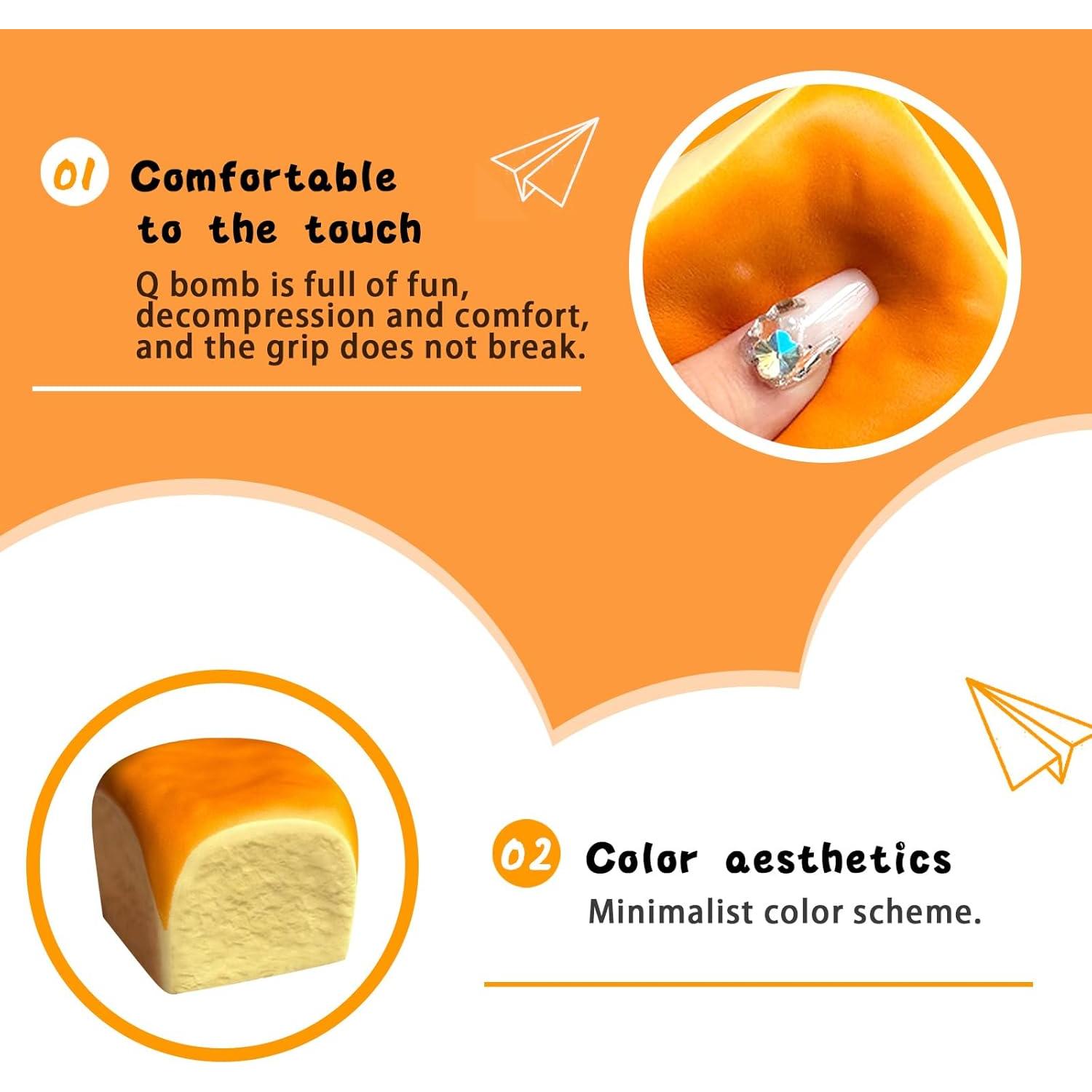 Pelotas Antiestrés Squishy Fajiabaodian, 2 Piezas Pan Hawaiano