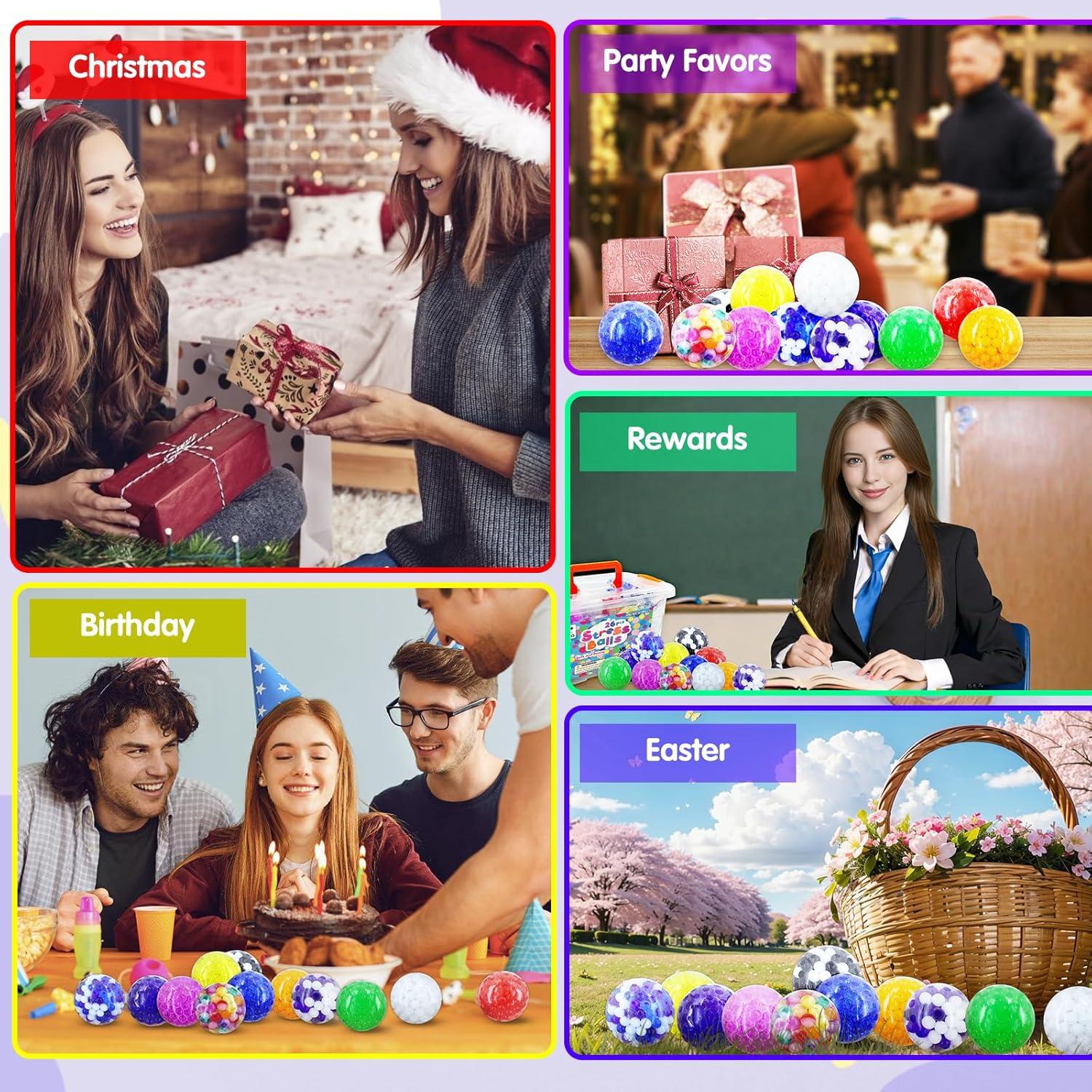 Pelotas Antiestrés COSDIG 9Pack Juguetes Fidget para Adultos