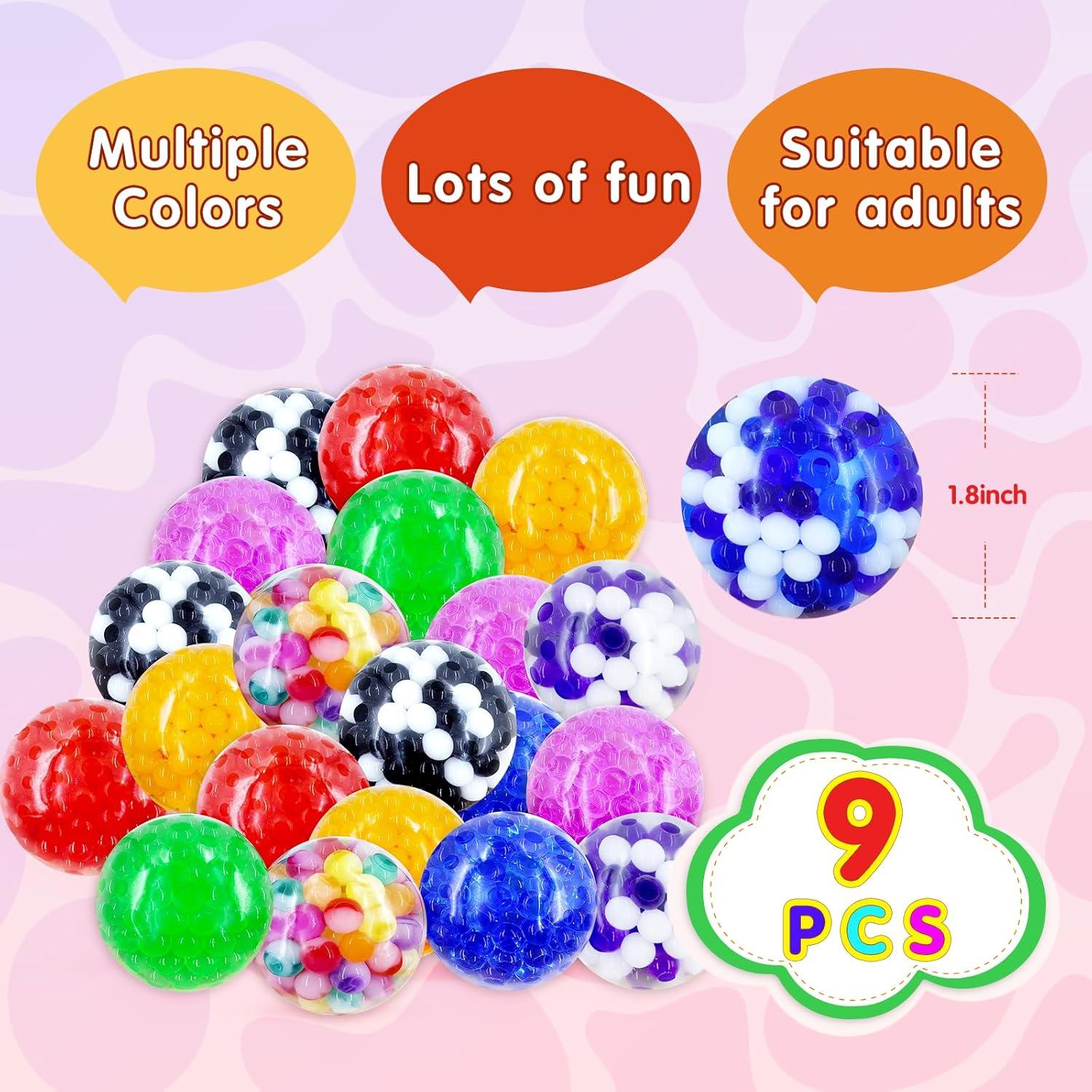 Pelotas Antiestrés COSDIG 9Pack Juguetes Fidget para Adultos