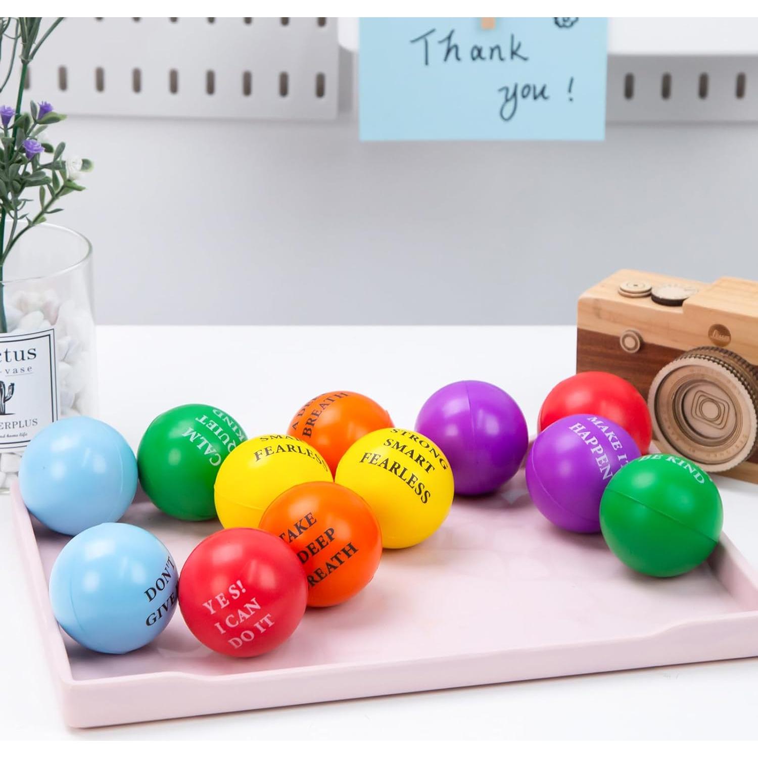 LovesTown 18PCS Pelotas de Alivio de Estrés Motivacionales 5.08cm
