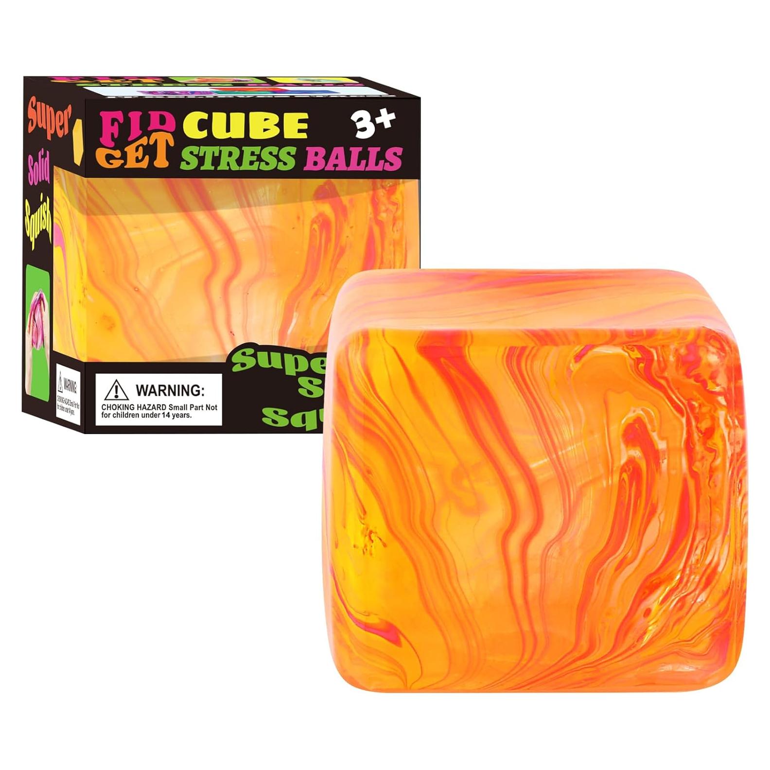 Pelotas Antiestrés Cubo de Hielo Drephere Naranja 5.6cm