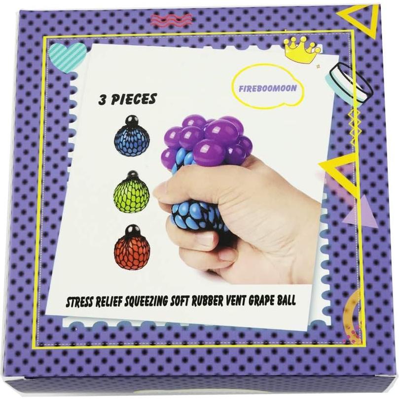 Pelotas Anti Estrés de Silicona Fireboomoon - 3 Piezas 6 cm