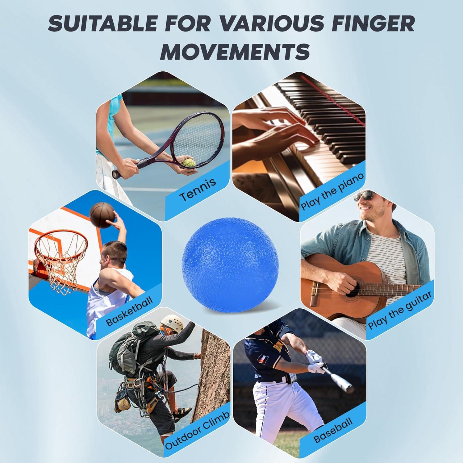 3 Pelotas Antiestrés DATANSUN para Alivio de Mano y Fuerza