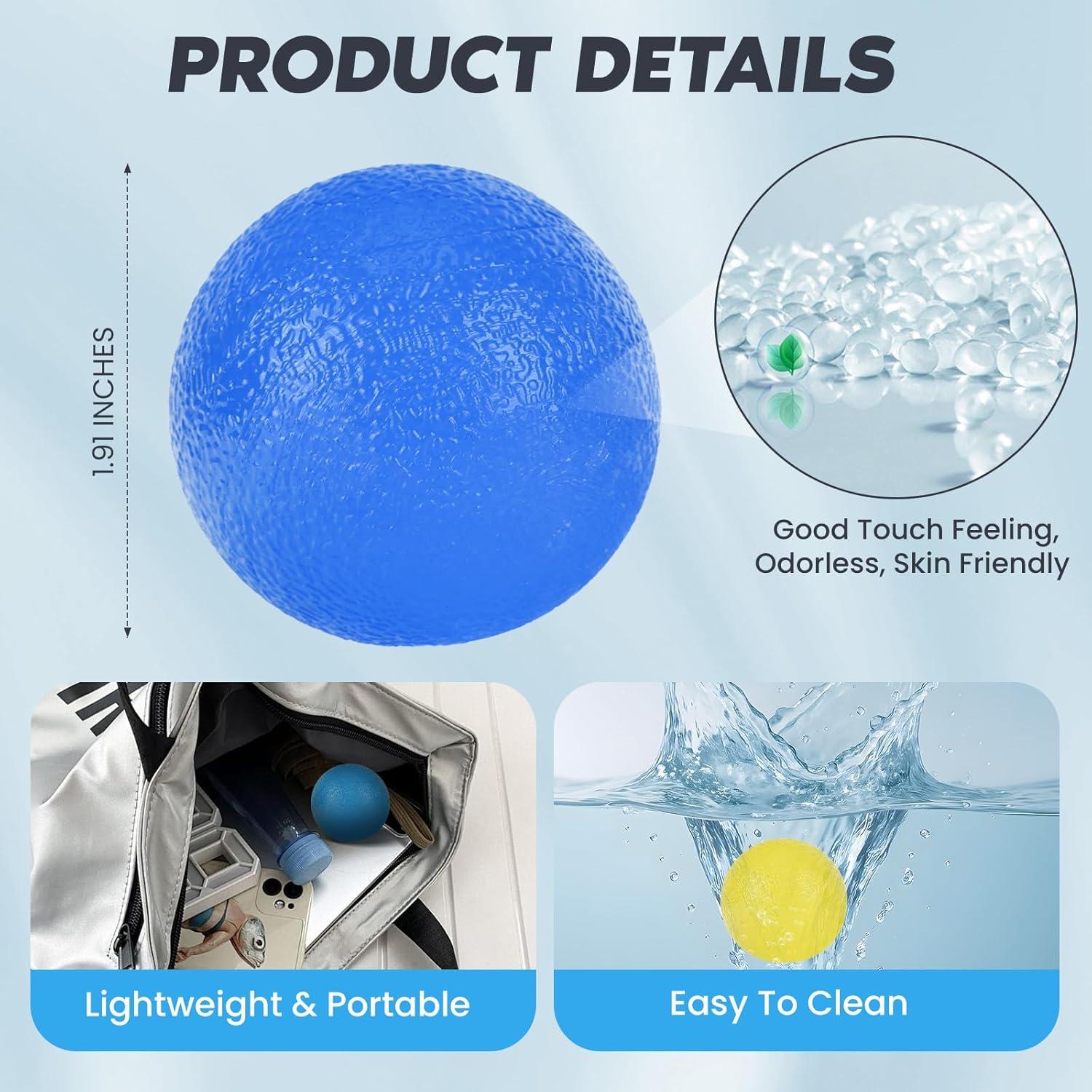 3 Pelotas Antiestrés DATANSUN para Alivio de Mano y Fuerza