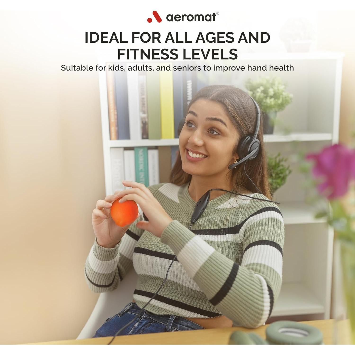 Ecowise Fortalecedor de Agarre de Mano - 2 Pelotas de Estrés