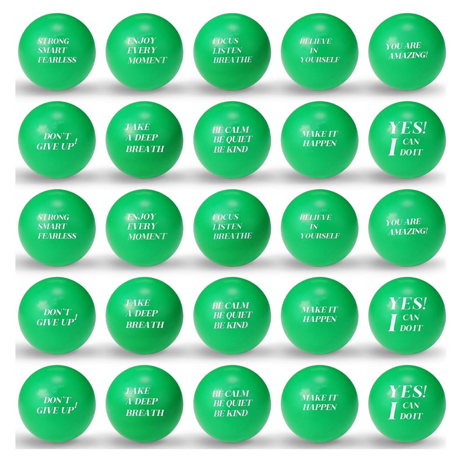 100 Pelotas Antiestrés Motivacionales Sotiff - Espuma Colorida