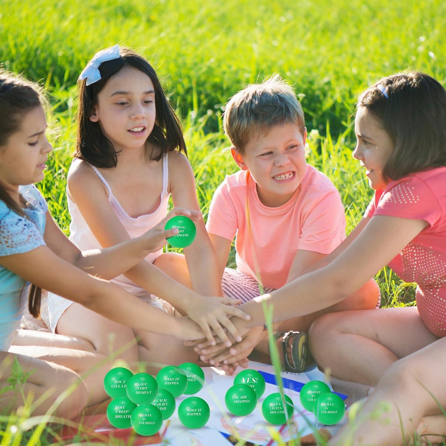 100 Pelotas Antiestrés Motivacionales Sotiff - Espuma Colorida