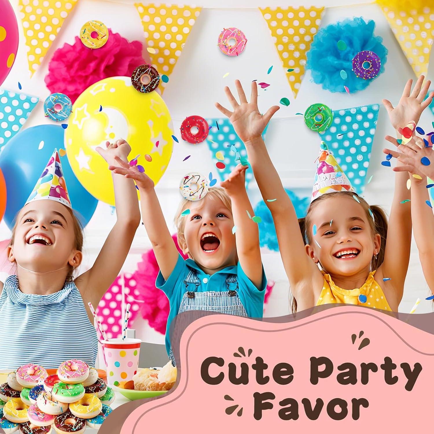 24 Piezas Mini Donuts de Estrés Coloridos - Alivio de Estrés