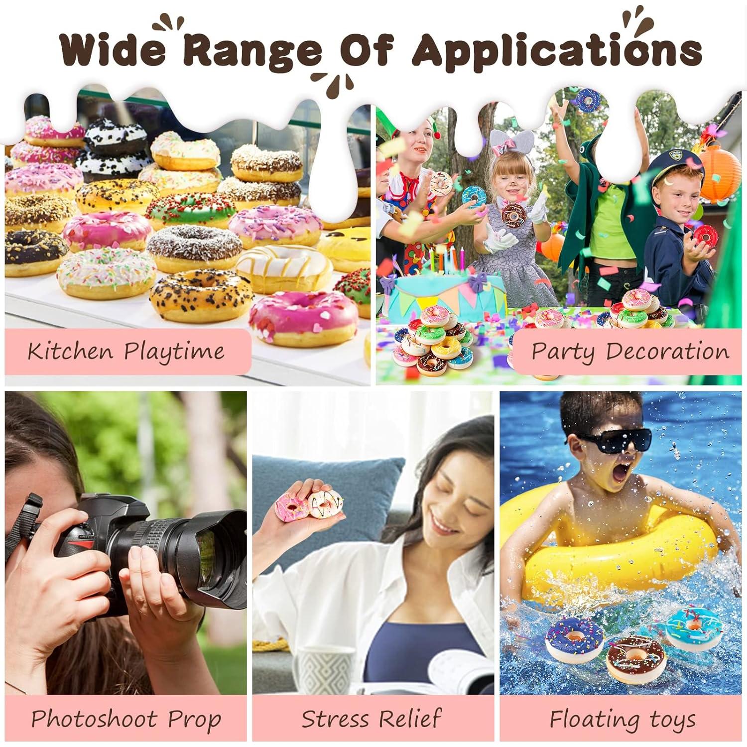 24 Piezas Mini Donuts de Estrés Coloridos - Alivio de Estrés