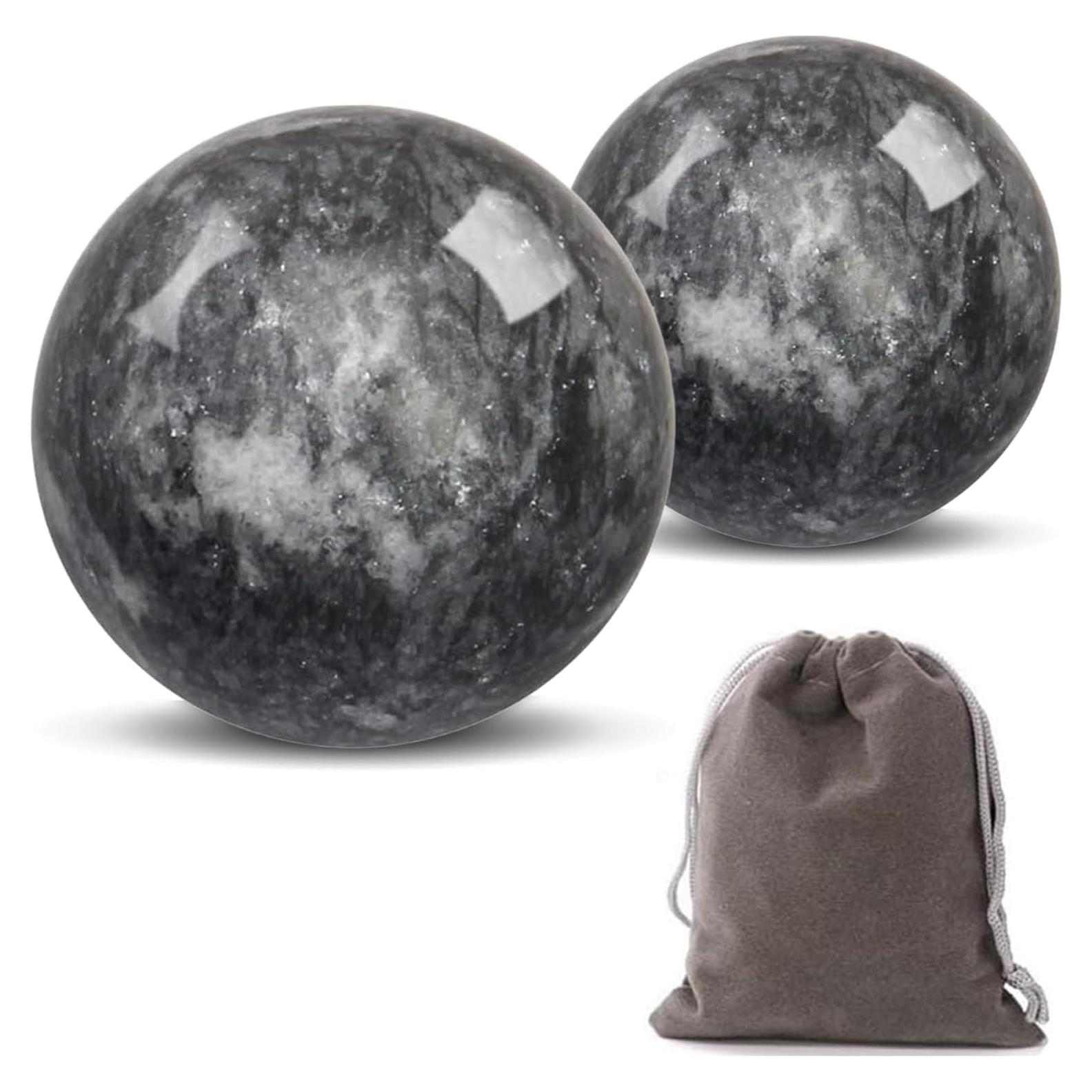 Bolas Baoding de Mármol Hmsddan, Alivio del Estrés, 3.8 cm