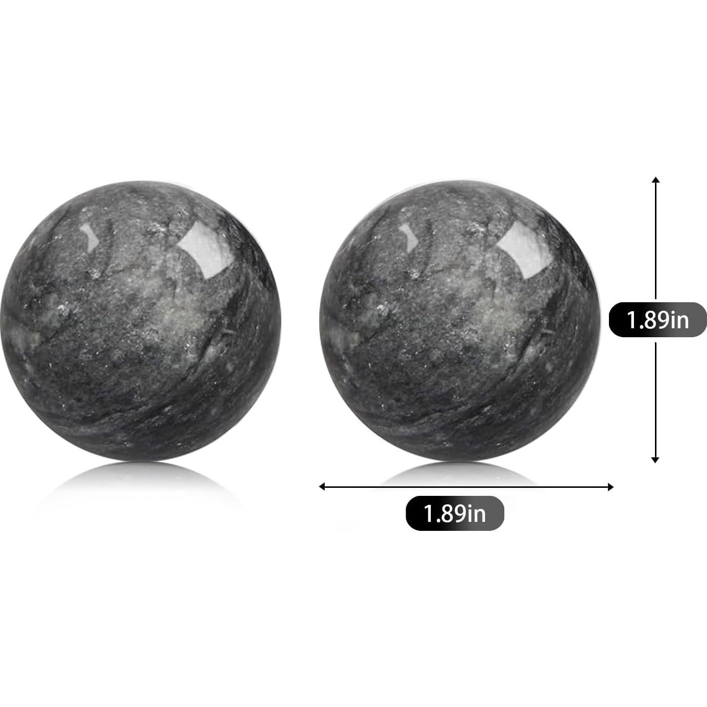 Bolas Baoding de Mármol Hmsddan, Alivio del Estrés, 3.8 cm