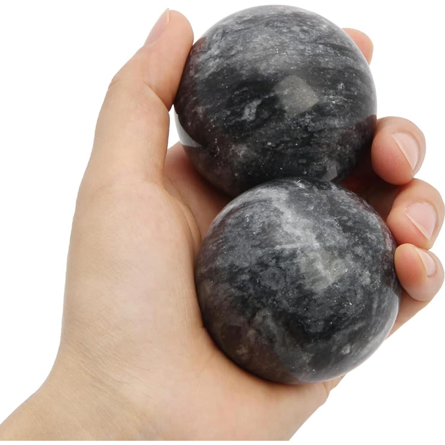 Bolas Baoding de Mármol Hmsddan, Alivio del Estrés, 3.8 cm