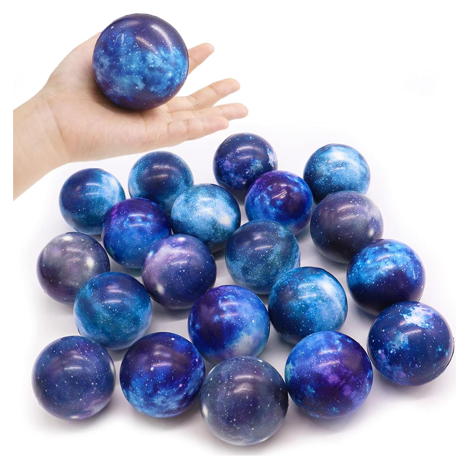 Paquete de 20 pelotas de estrés Galaxy 6.3 cm espuma premium