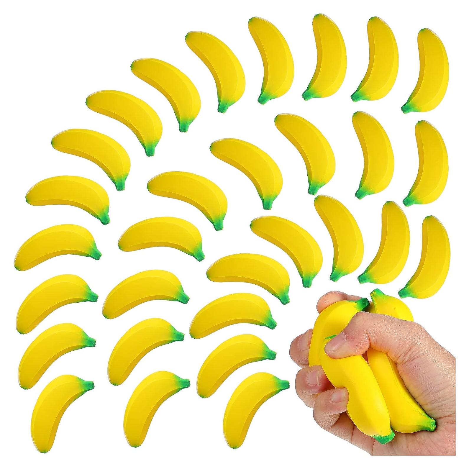 30 Juguetes Antiestrés Civaner Plátano Estirables Amarillo