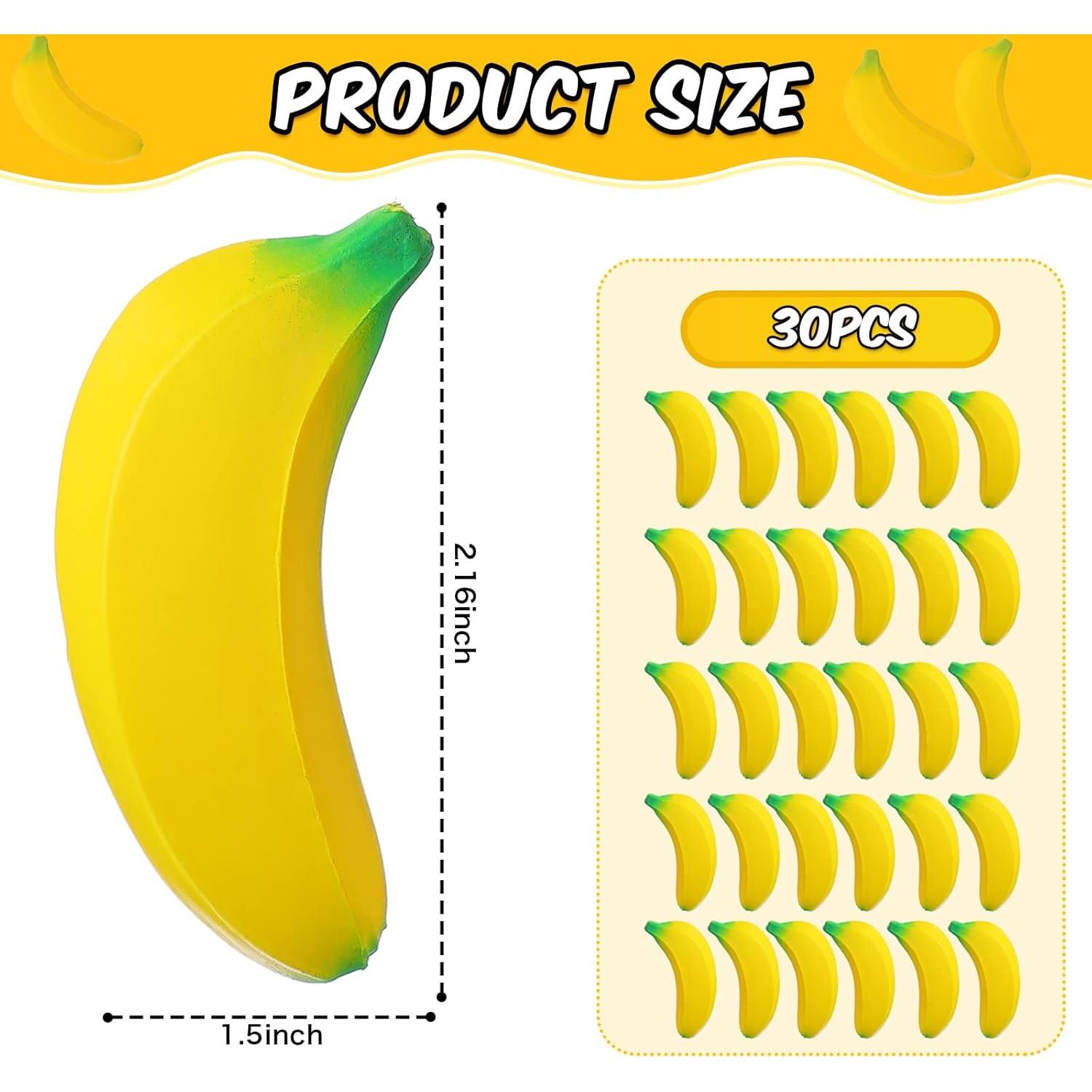 30 Juguetes Antiestrés Civaner Plátano Estirables Amarillo