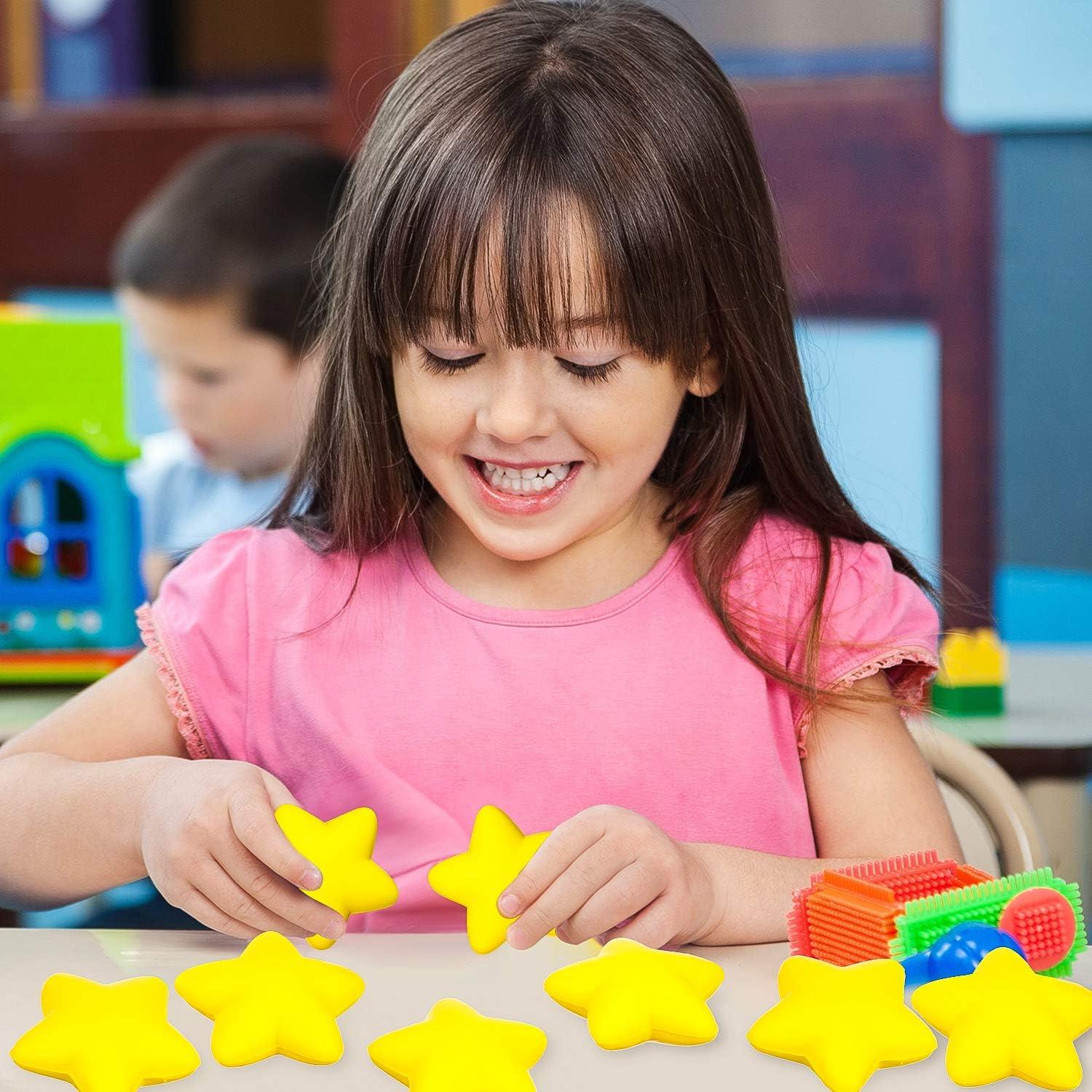 30 Pelotas de Estrés Estrella Blulu Espuma Amarillo 4cm