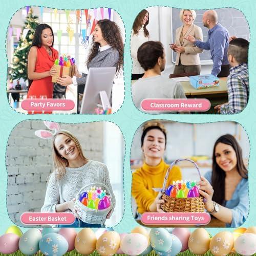 12 Pelotas Antiestrés Conejo de Pascua UDZRL Coloridas