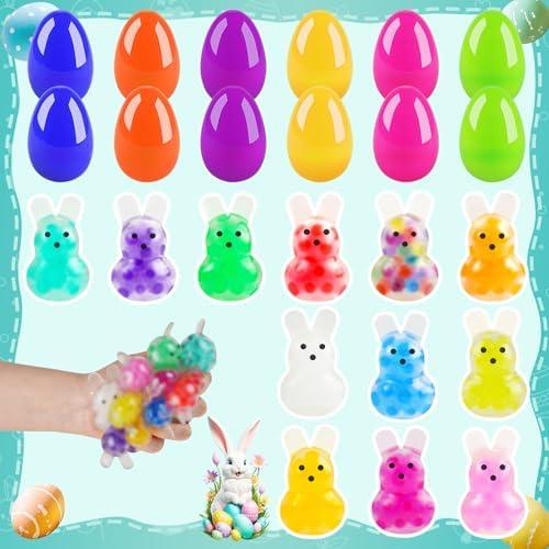 12 Pelotas Antiestrés Conejo de Pascua UDZRL Coloridas
