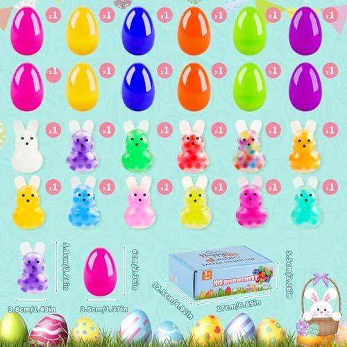 12 Pelotas Antiestrés Conejo de Pascua UDZRL Coloridas