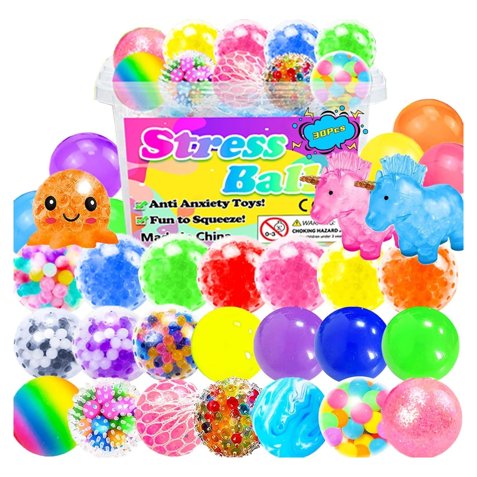 30 Pelotas Antiestrés Blandas SUNPROUND - Alivio de Ansiedad