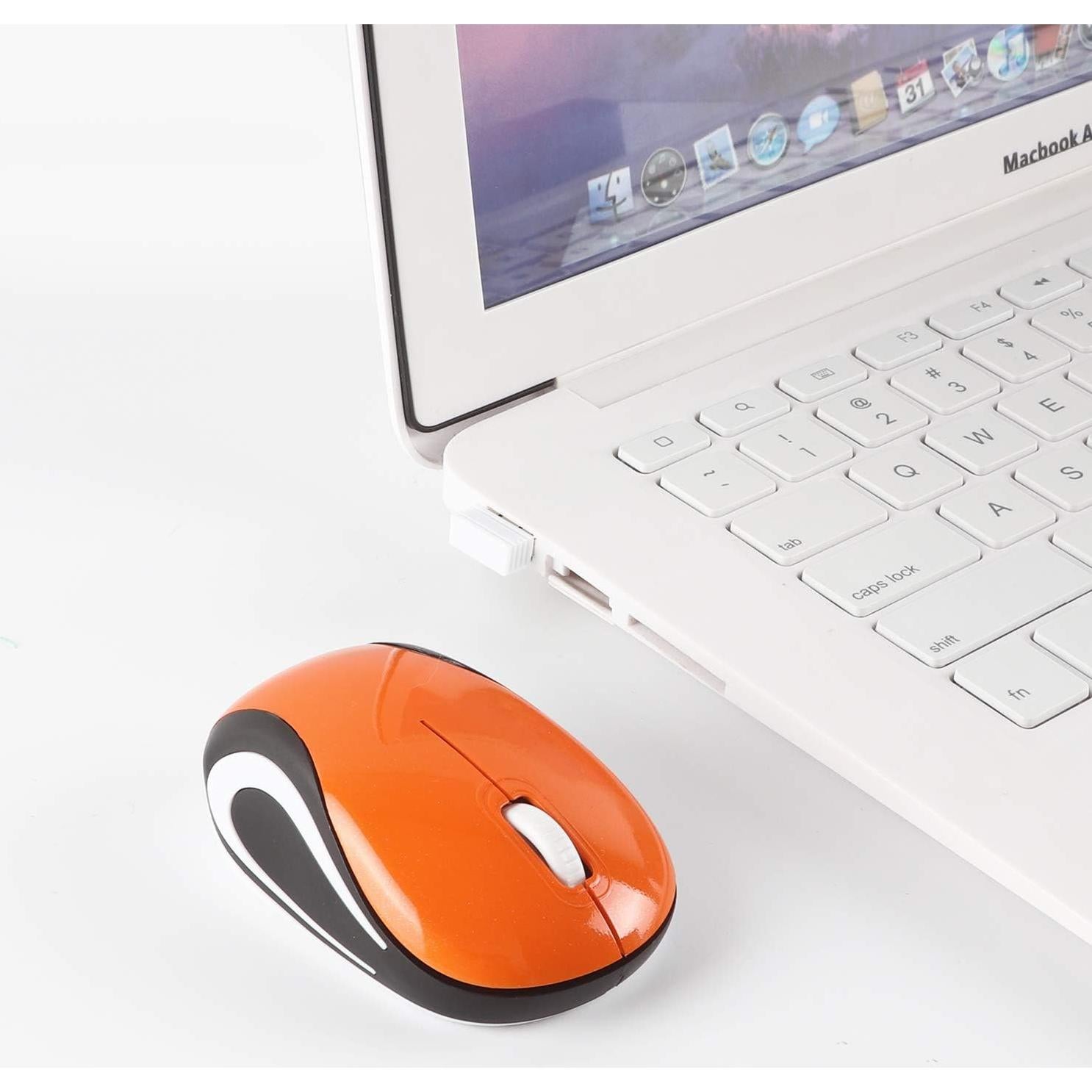 Ratón Inalámbrico Mini Elec Space Naranja 1600DPI USB