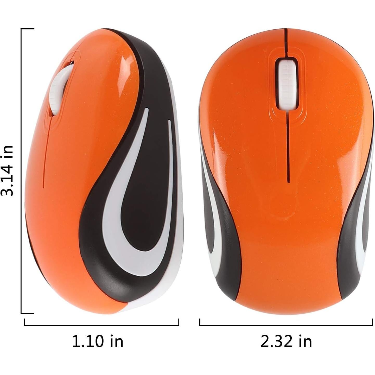 Ratón Inalámbrico Mini Elec Space Naranja 1600DPI USB