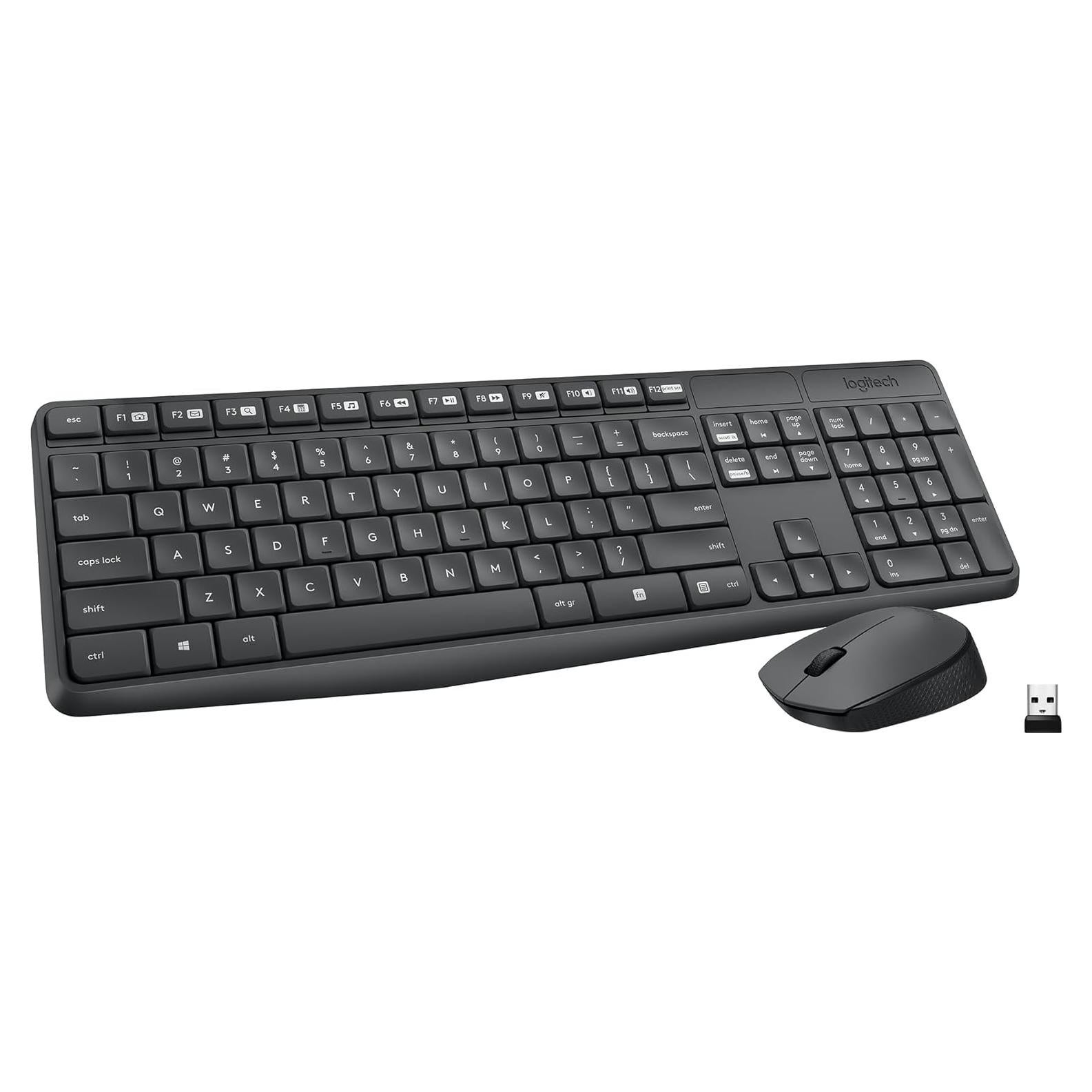 Combo Inalámbrico Teclado y Ratón Logitech MK235 - Gris
