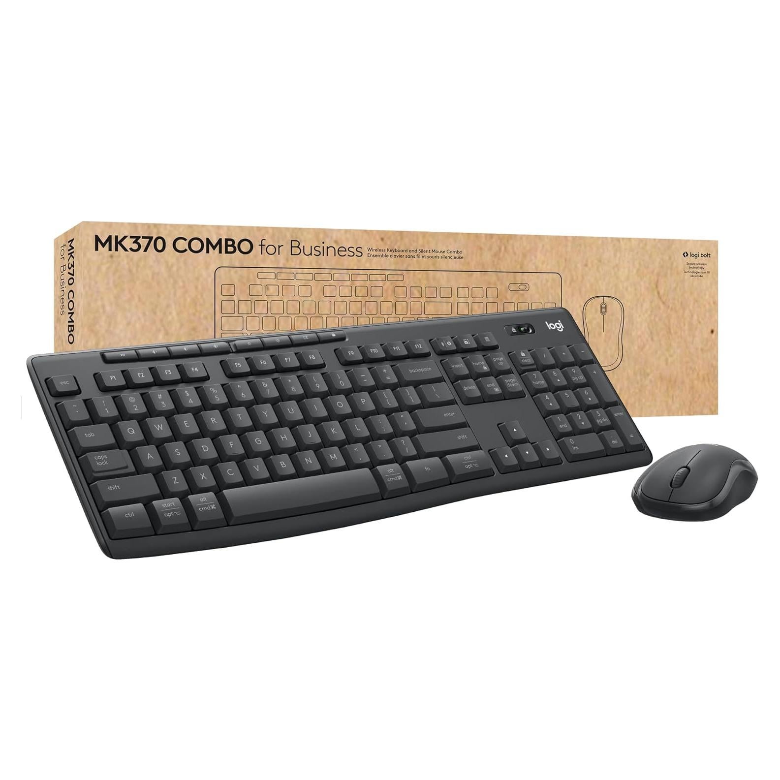 Combo Inalámbrico Logitech MK370 - Teclado y Ratón Grafito