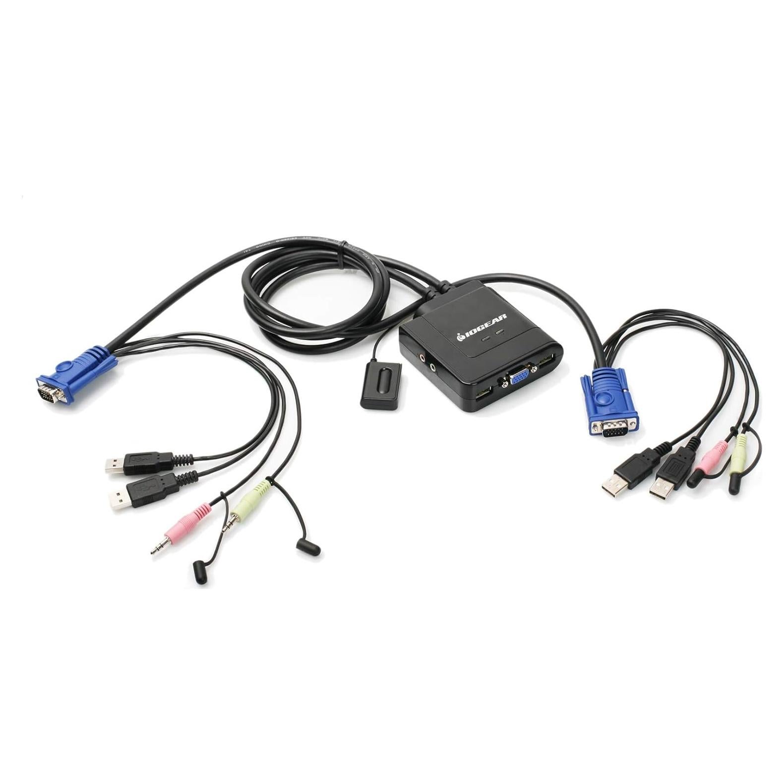 Interruptor KVM IOGEAR GCS72U 2 Puertos USB VGA Audio 2.1