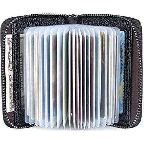 Billetera de Cuero Genuino Aiyo Fashion con Bloqueo RFID